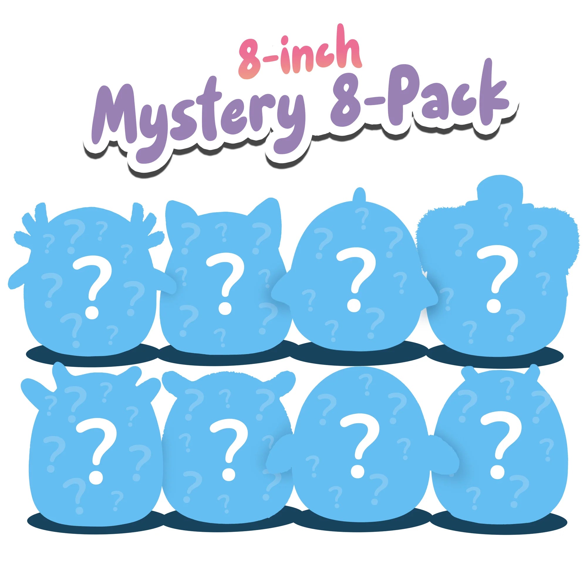 Squishmallows - Confezione da 8 peluche misteriosi